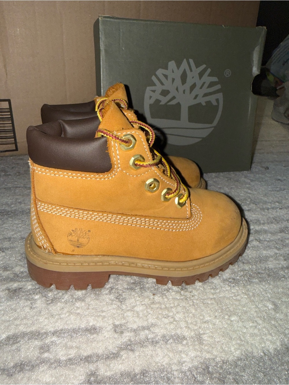 Timberland 6” Toddler Wheat Nubuck Boots